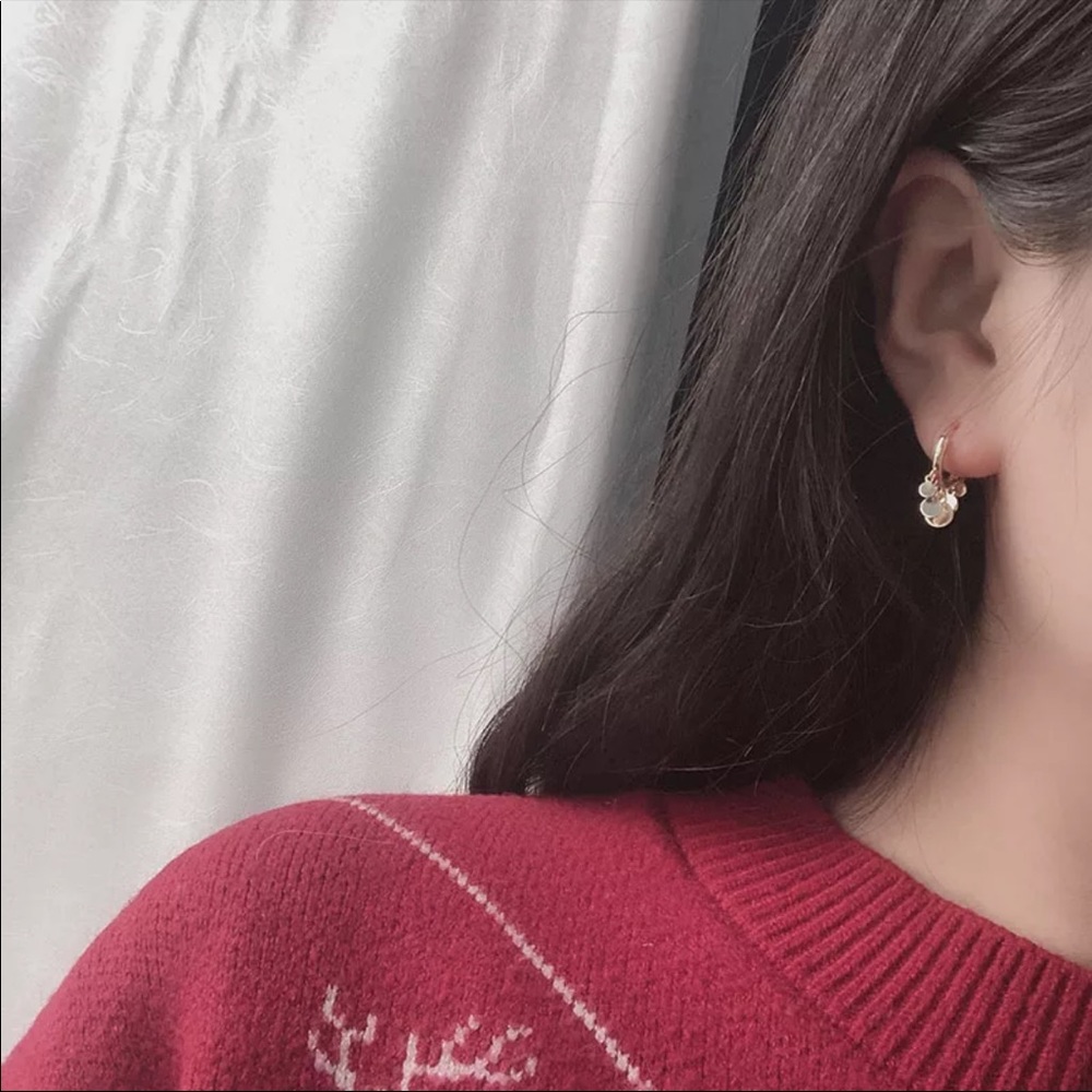 NEW 925 STERLING SILVER SMALL CIRCLE HOOP EARRINGS, NICE EARRINGS, CUTE EARRINGS - Picture 4 of 7
